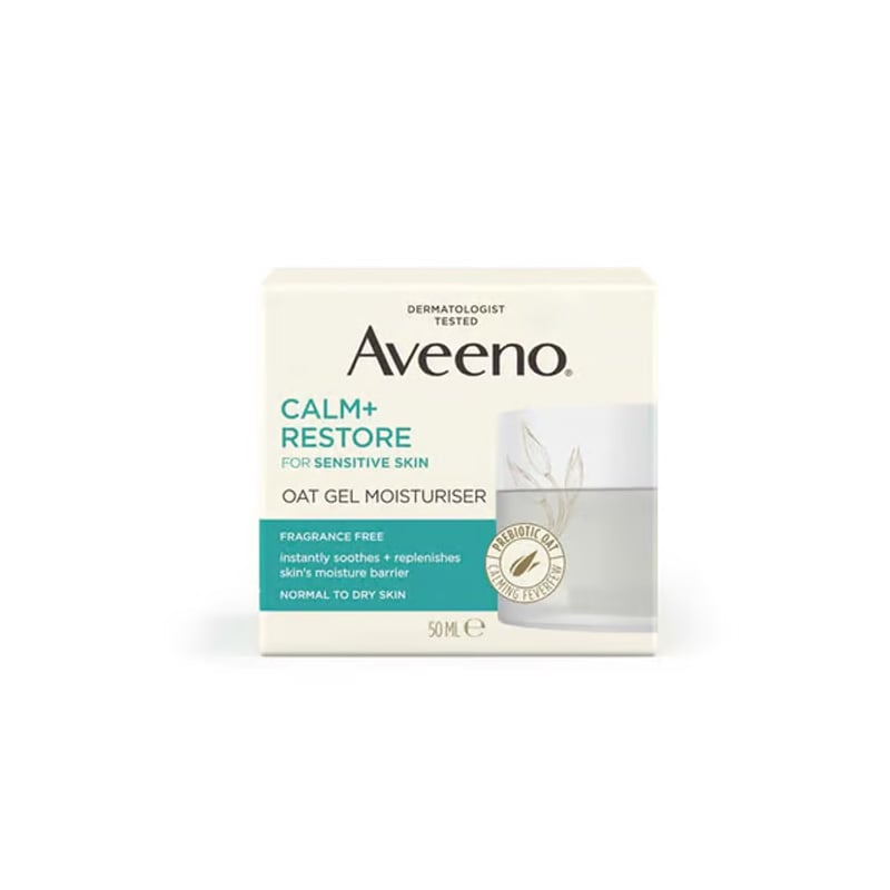 Aveeno Calm+Restore Oat Gel Moisturiser For Sensitive Skin 50ml•