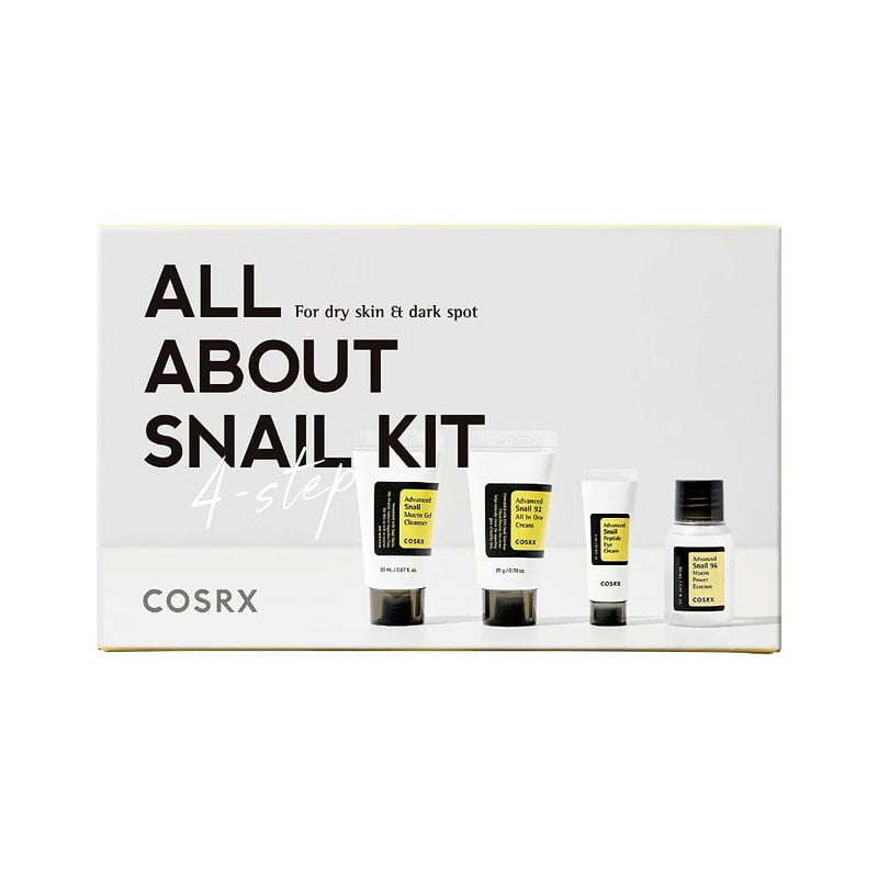 COSRX All About Snail Kit 4-Step For Dry Skin & Dark Spot •