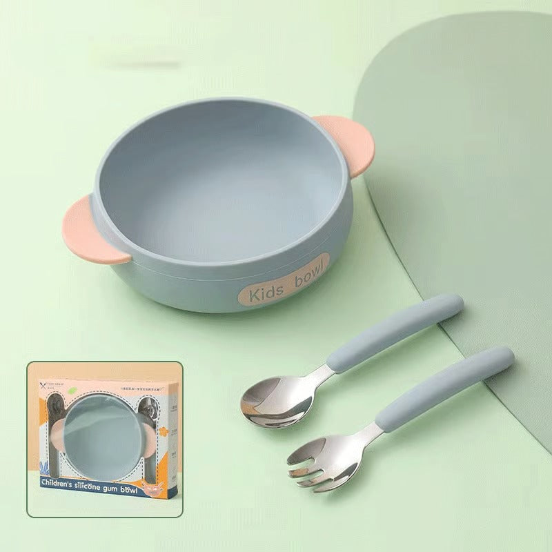 Children's Food Grade Silicone Gum Bowl - Ash