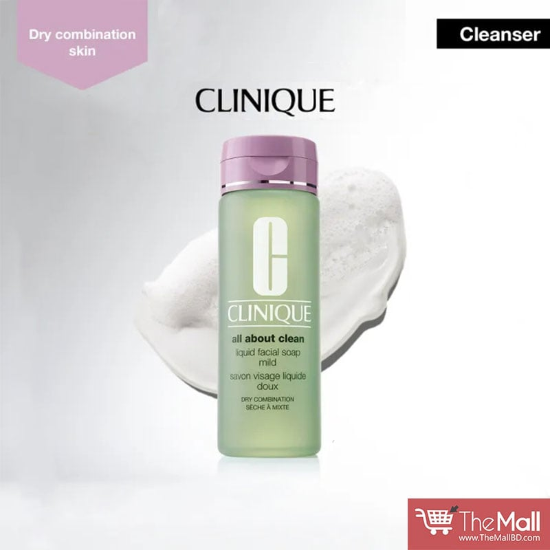 Clinique All About Clean Liquid Facial Soap 200ml •