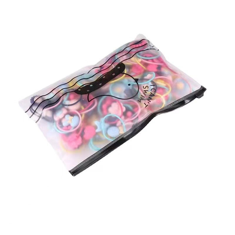 Cute Elastic Floral Cartoon Hair Tie Band - 20 pcs (240018)