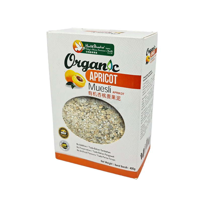 Health Paradise Organic Apricot Muesli 400g •