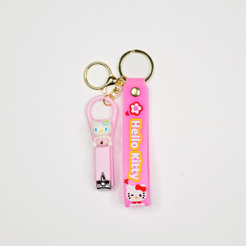 Hello Kitty Key Ring With Nail Clipper - Pink
