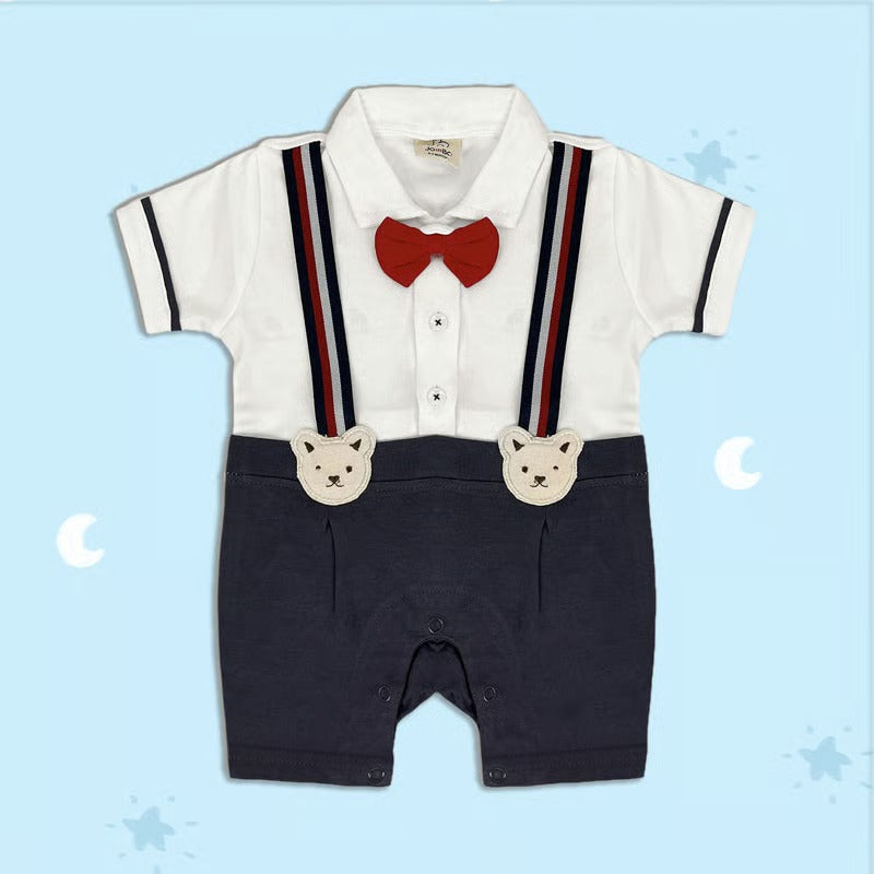 Jo AND Bo Premium Party Style Romper Suit With Bow (0-3 Months)