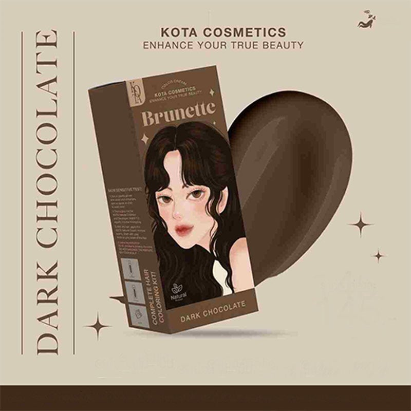 Kota Brunette Hair Color 100ml - Dark Chocolate •