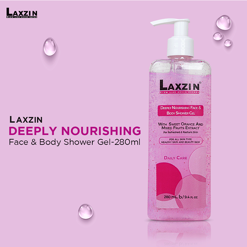 Laxzin Deeply Nourishing Face & Body Shower Gel 280ml