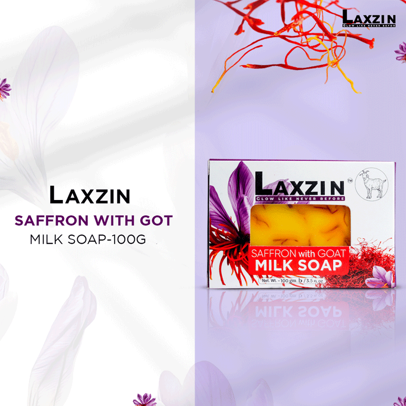 Laxzin Saffron With Goat Milk Soap 100g