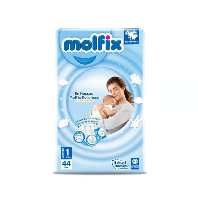 Molfix Newborn 1 (Belt System) (2-5kg) 44pcs•