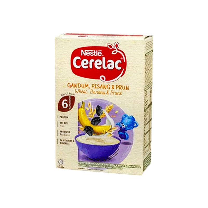 Nestle Cerelac Wheat, Banana & Prun (From 6months) 250g