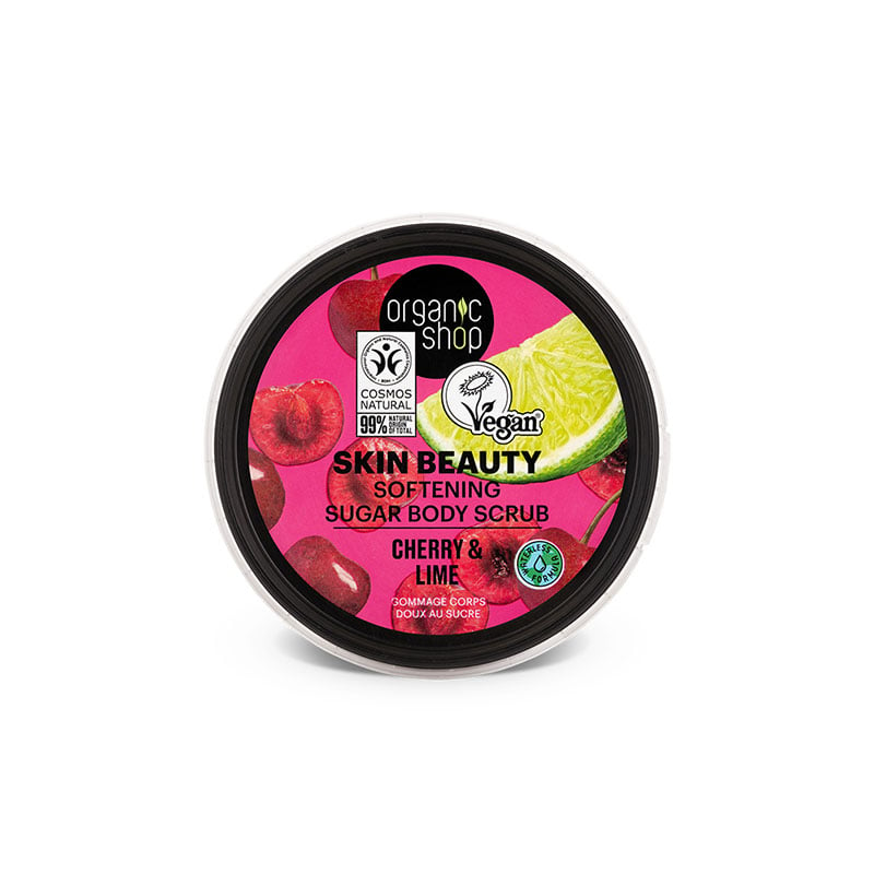 Organic Shop Skin Beauty Softening Sugar Body Scrub 250ml - Cherry & Lime