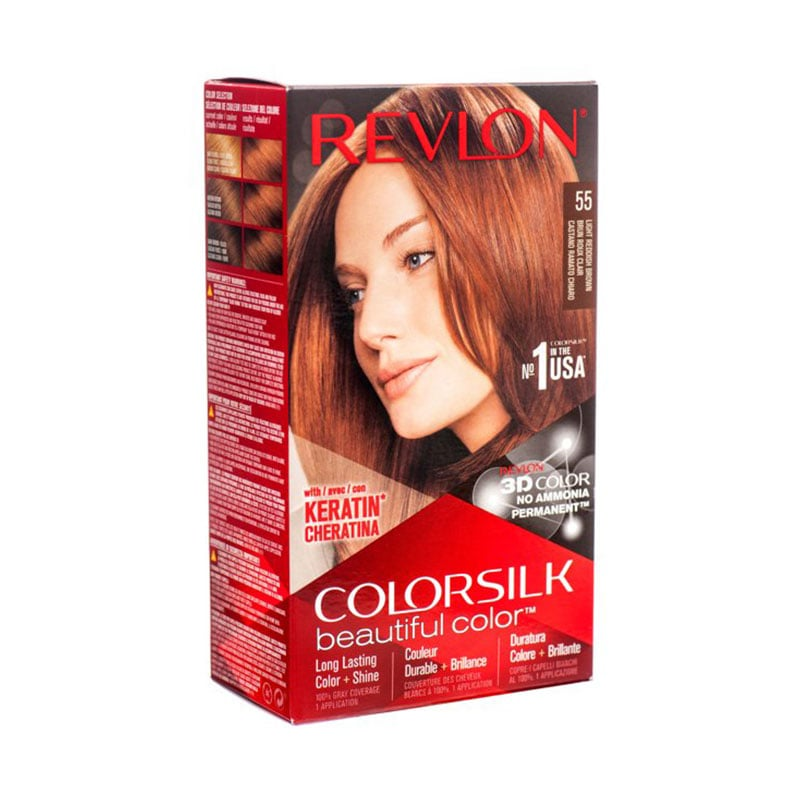 Revlon ColorSilk Beautiful 3D Hair Color - 55 Light Reddish Brown