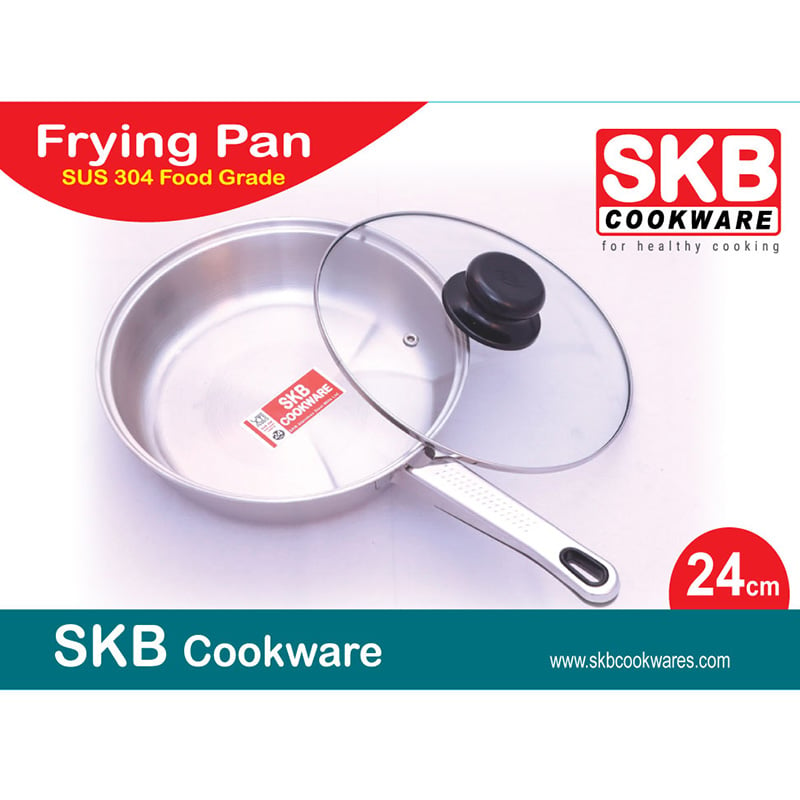 SKB Frying Pan with Glass Lid - 24cm