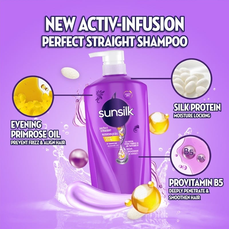 Sunsilk Perfect Straight Shampoo 400ml .