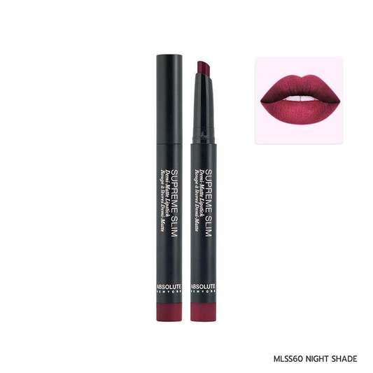 Absolute New York Supreme Slim Demi-Matte Lipstick 1.3g - MLSS60 Night Shade
