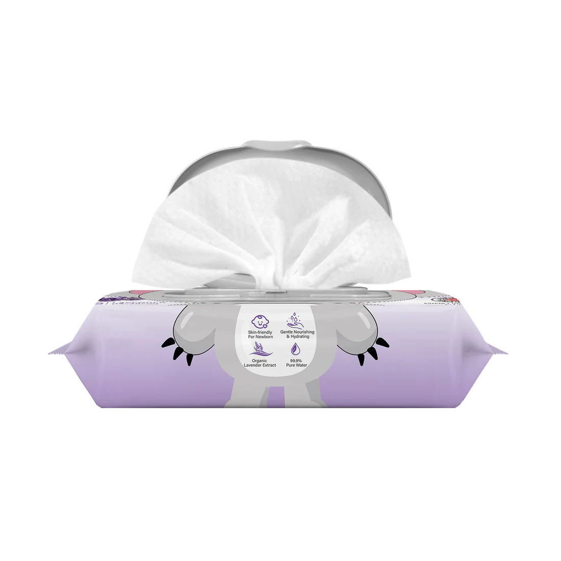 Aiwibi Lavender Flavor Aroma Serene Hypoallergenic Care Wet Wipes 80pcs•