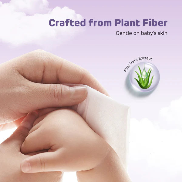 Aiwibi Lavender Flavor Aroma Serene Hypoallergenic Care Wet Wipes 80pcs•