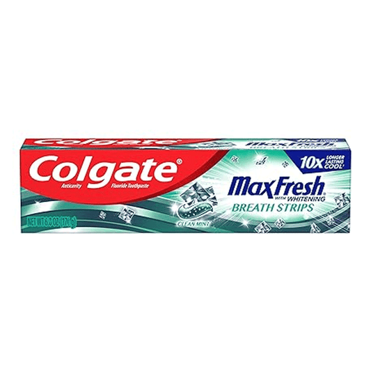 Colgate MaxFresh Whitening With Breath Strips Clean Mint Toothpaste 178g