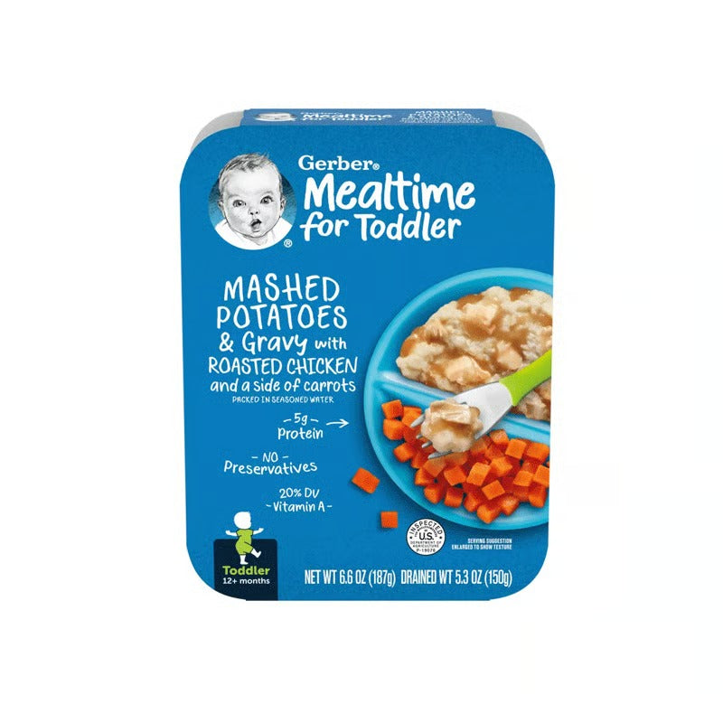Gerber Mashed Potatoes & Gravy with Roasted Chicken and Carrot (12+months) 150g•
