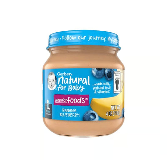 Gerber Natural For Baby Wonder Foods Banana & Blueberry (From 6+months) 113g•