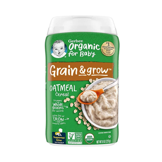 Gerber Organic Oatmeal Cereal (6+ months) 227gm•