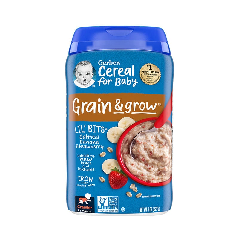 Gerber Lil Bits Oatmeal Banana Strawberry Cereal (8+ months) 227gm•