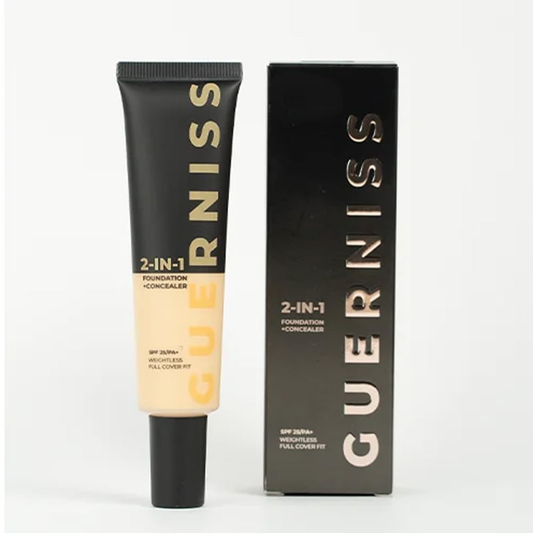 Guerniss Weightless Full Cover Fit 2 in 1 Foundation + Concealer 30ml - 102