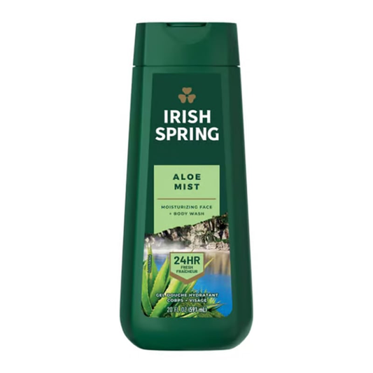 Irish Spring Moisturizing Face + Body Wash 591ml - Aloe Mist•