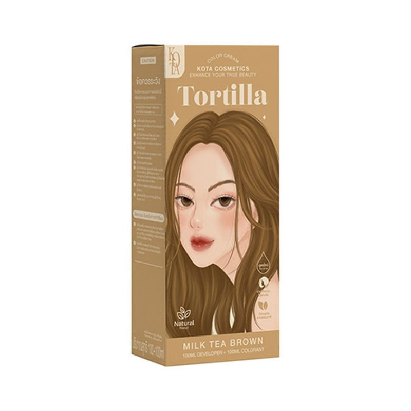 Kota Tortilla Hair Color 100ml - Milk Tea Brown•
