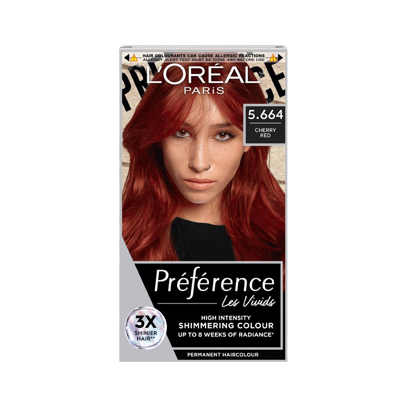 L'Oreal Paris Preference Les Vivid Permanent Haircolour - 5.664 Cherry Red•