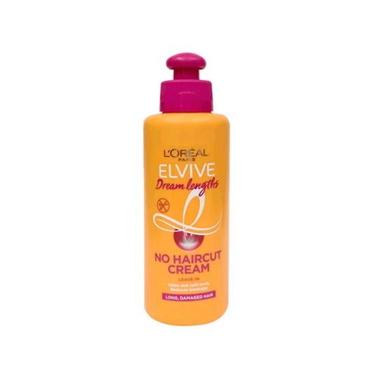 L'Oreal Paris Elvive Dream Lengths No Haircut Cream Leave-In Conditioner For Long & Damaged Hair 200ml •