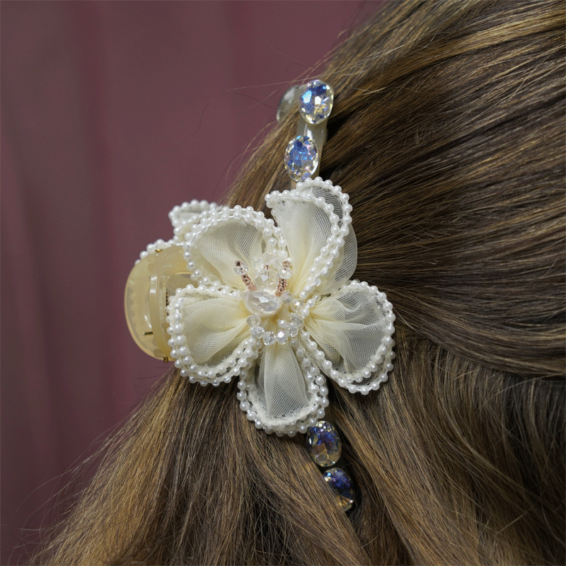 Large Size Hair Clip For Women - Cream