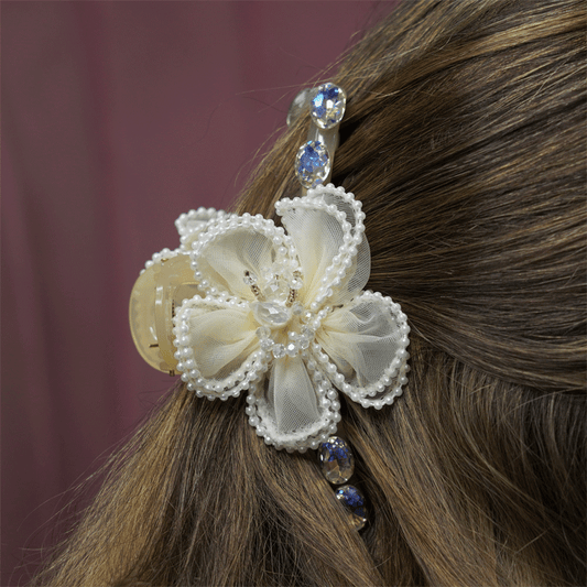 Large Size Hair Clip For Women - Cream