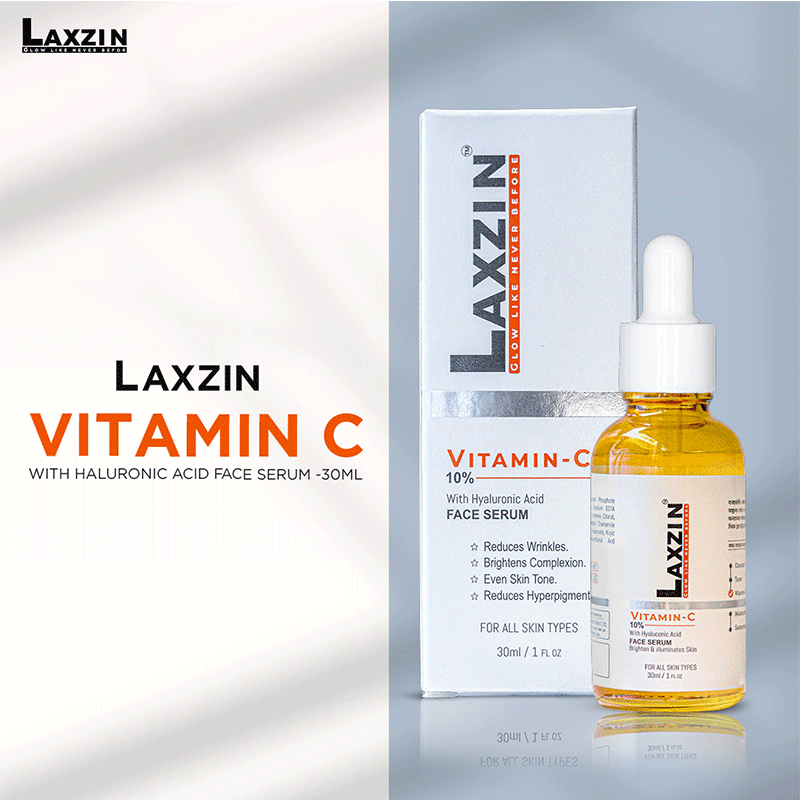 Laxzin Vitamin C 10% With Hyaluronic Acid Face Serum 30ml