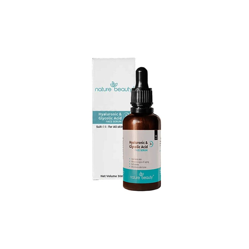 Nature Beauty Hyaluronic & 2% Glycolic Acid Face Serum 30ml