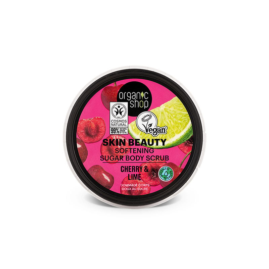 Organic Shop Skin Beauty Softening Sugar Body Scrub 250ml - Cherry & Lime