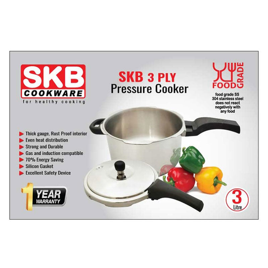 SKB 3-PLY Pressure Cooker Long Handle 3L