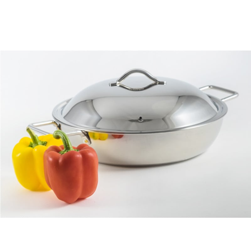 SKB Frying Pan With SS Lid & Handle - 26cm
