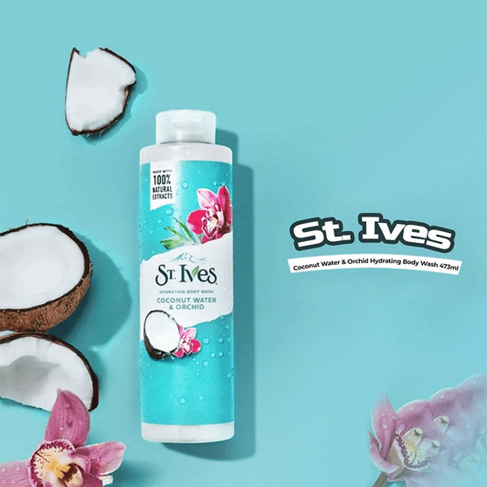 St. Ives Coconut Water & Orchid Hydrating Body Wash 473ml •