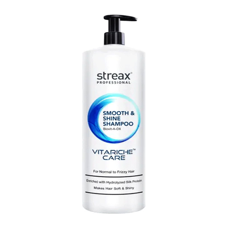 Streax Vitariche Care Smooth & Shine Shampoo For Normal To dry & Frizzy Hair 1.5L