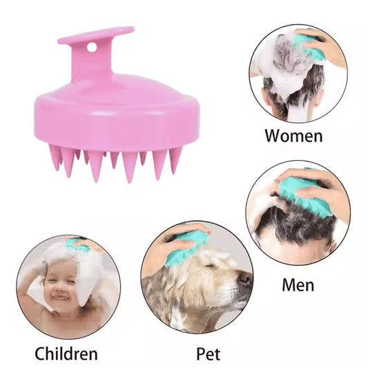 Sweet Beauty Silicone Hair Scalp Massage Brush - Baby Pink