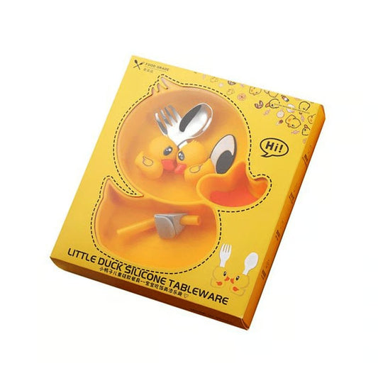 Toddler Little Duck Silicone Tableware - Yellow