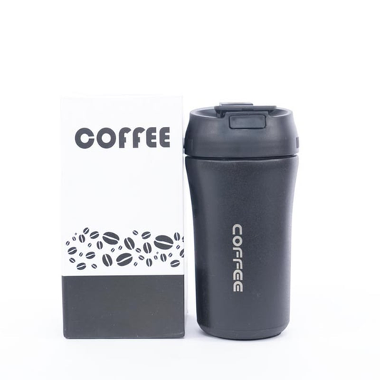 Tumbler Coffee Mug With Lid 400ml - Black •