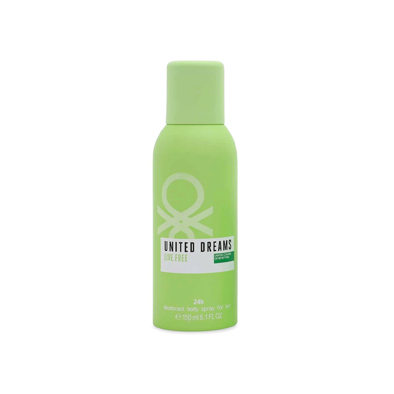 United Colors Of Benetton United Dreams Live Free 24h Deodorant Body Spray For Her 150ml